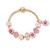 Natural Pink Crystal Daisy Charm Bacelet - FengshuiGallary