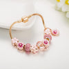 Natural Pink Crystal Daisy Charm Bacelet - FengshuiGallary