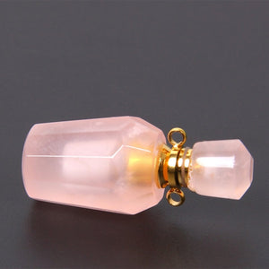 Natural Pink Fluorite Perfume Bottle Healing Pendant - FengshuiGallary