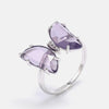 Natural Purple Crystal Feng Shui Butterfly Lucky Ring - FengshuiGallary