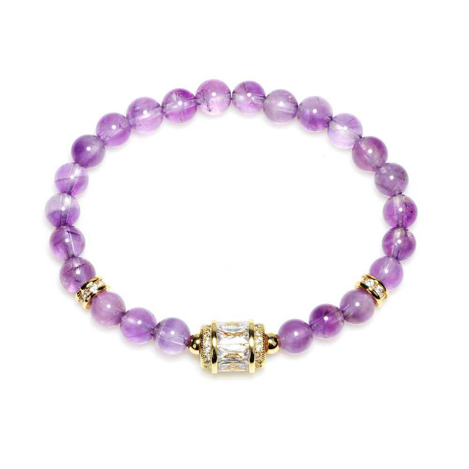 Natural Purple Crystal Lucky Bracelet - FengshuiGallary