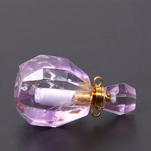 Natural Purple Crystal Perfume Bottle Healing Pendant - FengshuiGallary