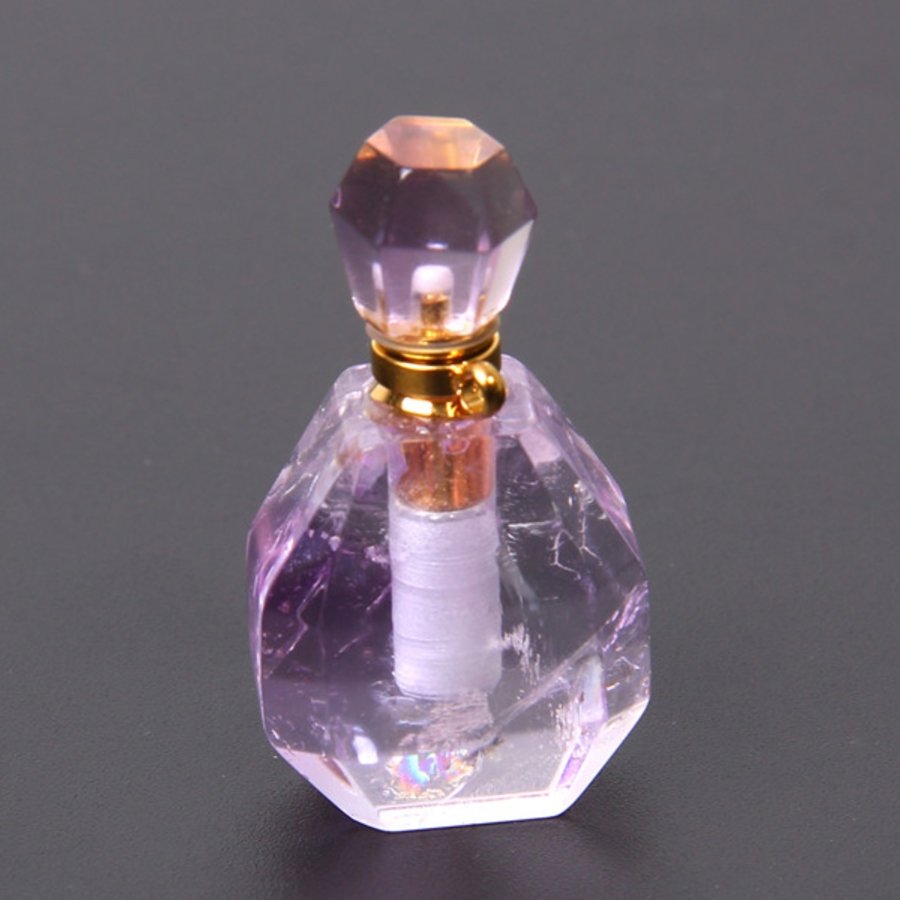 Natural Purple Crystal Perfume Bottle Healing Pendant - FengshuiGallary
