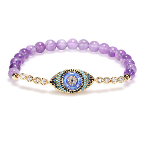 Natural Purple Crystal Protection Bracelet - FengshuiGallary