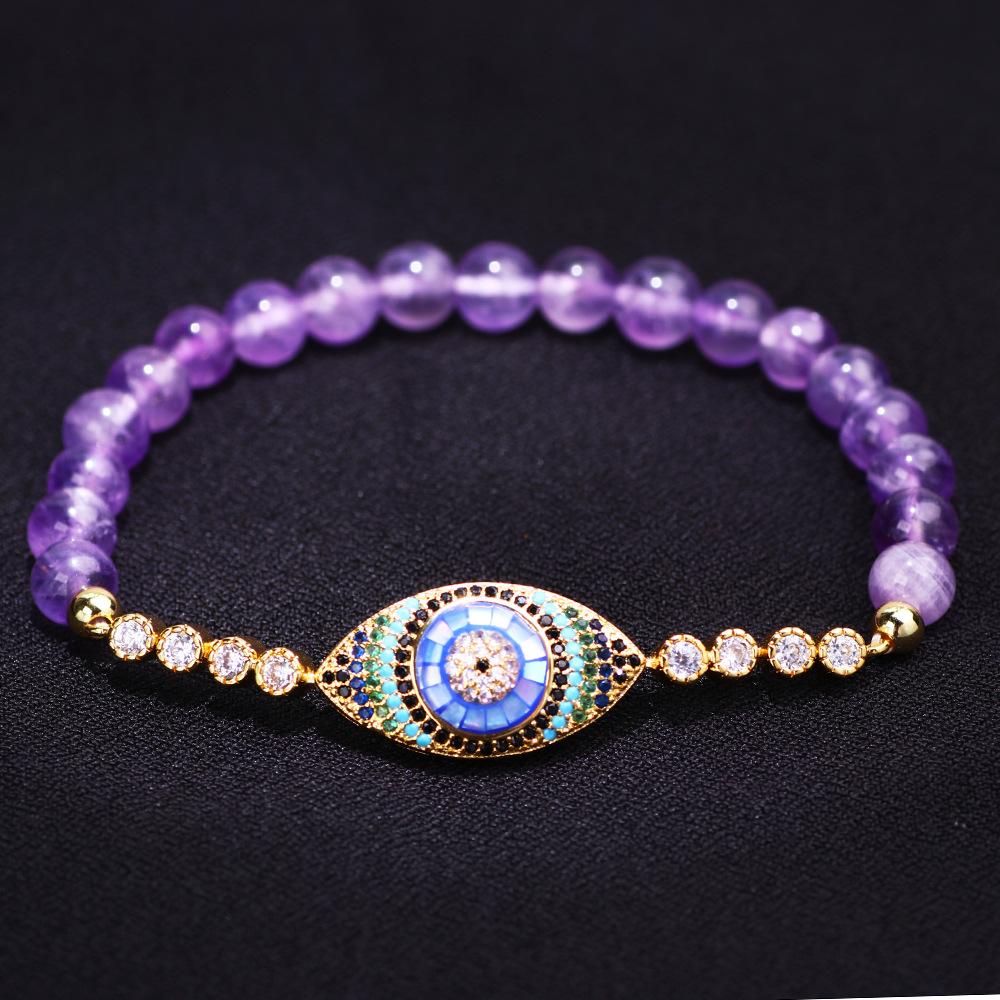 Natural Purple Crystal Protection Bracelet - FengshuiGallary
