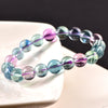 Natural Rainbow Fluorite Stone Bead Healing Bracelet - FengshuiGallary