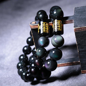 Natural Rainbow Obsidian Protection Bracelet - FengshuiGallary