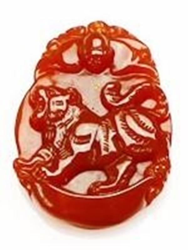Natural Red Agate 12 Chinese Zodiac Pendant - FengshuiGallary