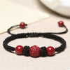 Natural Red Cinnabar Beads Wealth Red Rope Bracelet - FengshuiGallary