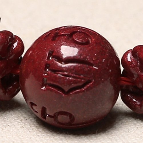 Natural Red Cinnabar Six Ture Words Pixiu Protection Bracelet - FengshuiGallary