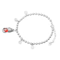 Natural Red Garnet Pixiu Lucky Silver Bracelet - FengshuiGallary