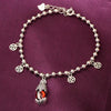 Natural Red Garnet Pixiu Lucky Silver Bracelet - FengshuiGallary