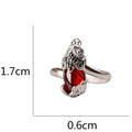 Natural Red Garnet Pixiu Thai Silver Wealth Ring - FengshuiGallary
