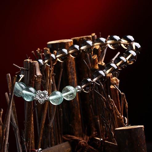 Natural Smoky Crystal Green Fluorite Healing Bracelet - FengshuiGallary