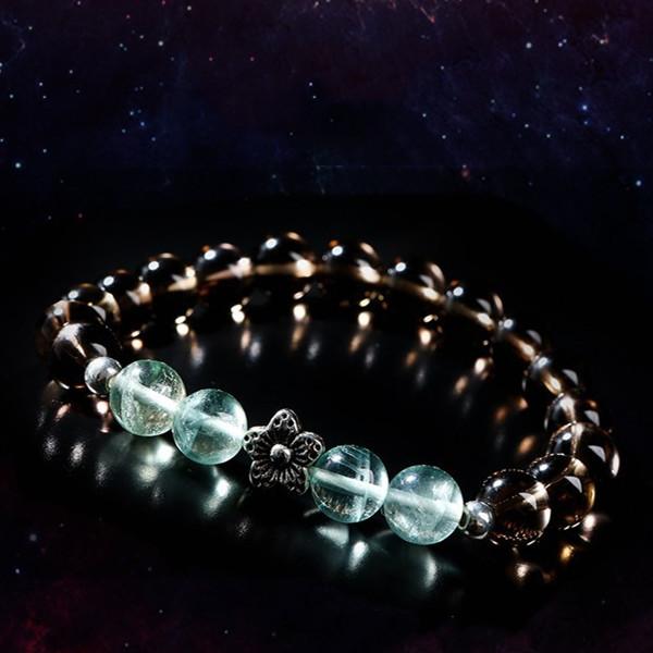 Natural Smoky Crystal Green Fluorite Healing Bracelet - FengshuiGallary