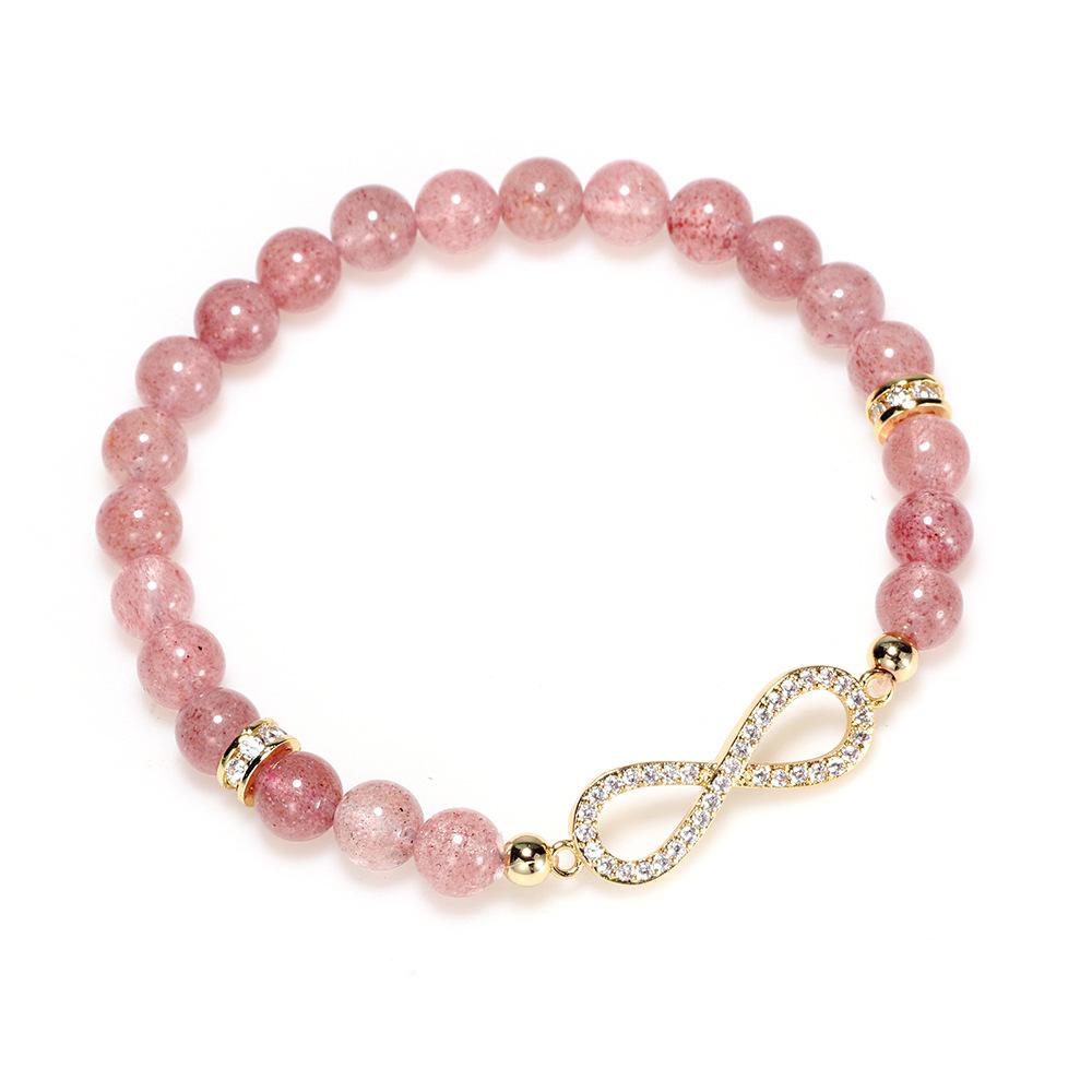 Natural Strawberry Crystal Charm Lucky Bracelet - FengshuiGallary
