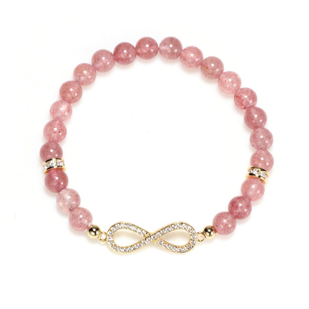 Natural Strawberry Crystal Charm Lucky Bracelet - FengshuiGallary