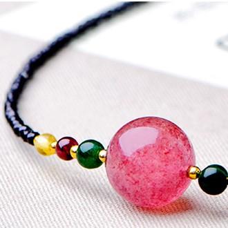 Natural Strawberry Crystal Pendant Necklace - FengshuiGallary