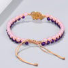 Natural Strawberry Crystal Three Leaves Charm Lucky Bracelet - FengshuiGallary