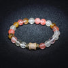 Natural Tourmaline Stone Charm Lucky Bracelet(Watermelon Stone) - FengshuiGallary