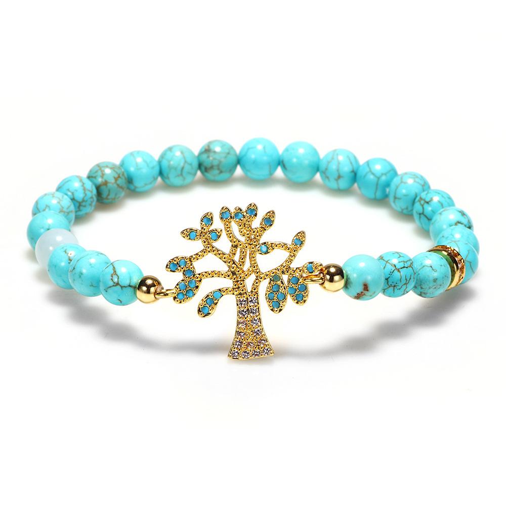 Natural Turquoise Life Of Tree Healing Bracelet - FengshuiGallary