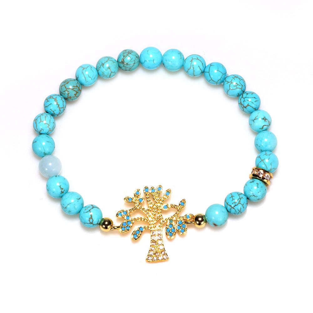 Natural Turquoise Life Of Tree Healing Bracelet - FengshuiGallary