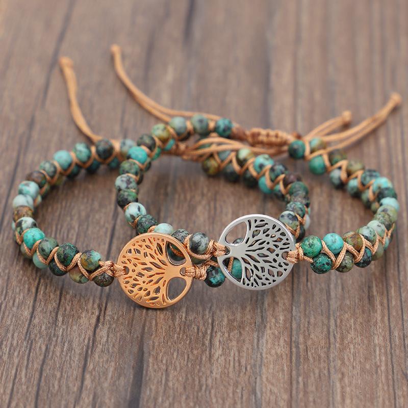 Natural TurquoiseTree Of Life Healing Bracelet - FengshuiGallary