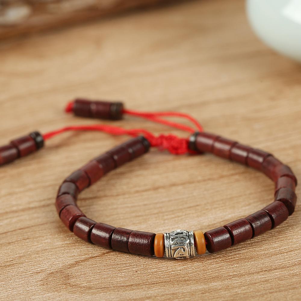 Natural Vietnam Agarwood Bead Six True Words Healing Bracelet - FengshuiGallary