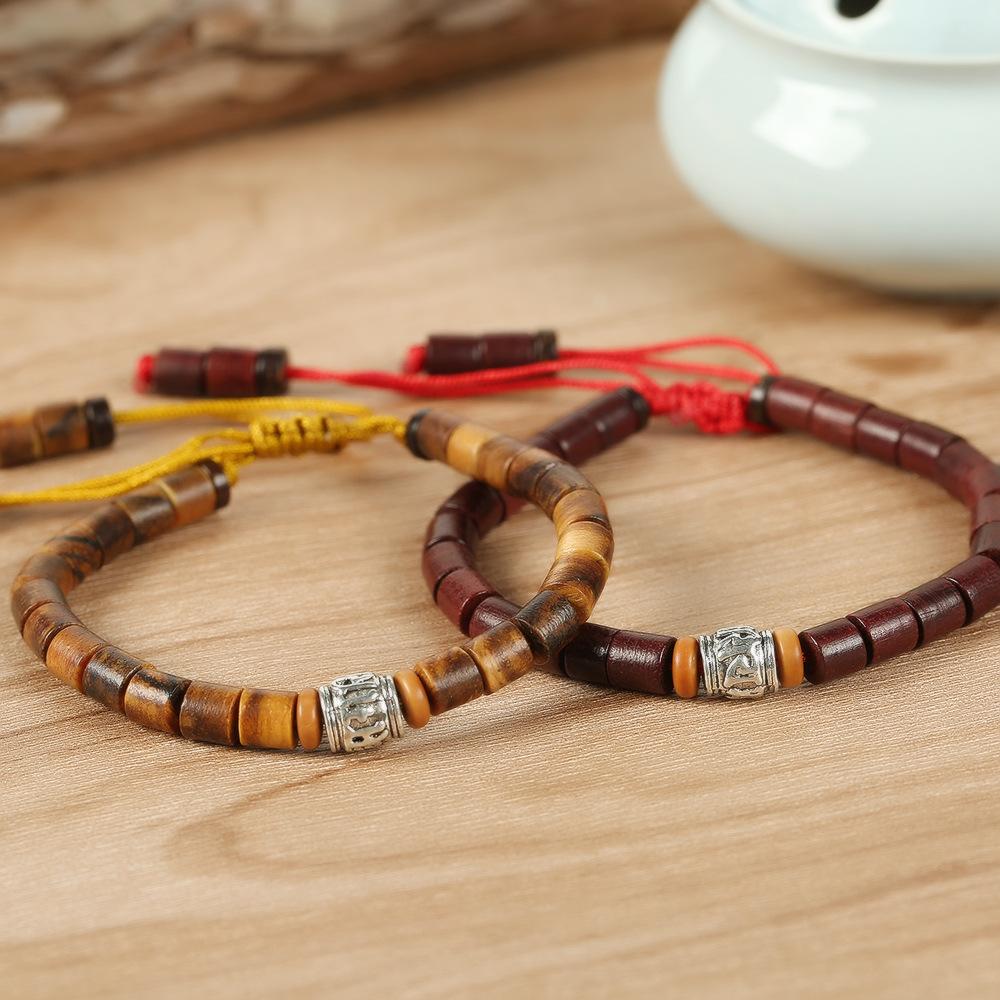 Natural Vietnam Agarwood Bead Six True Words Healing Bracelet - FengshuiGallary