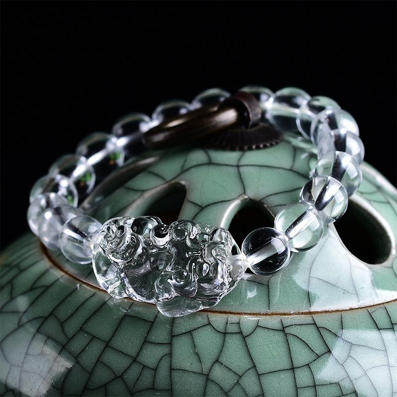 Natural White Crystal Pixiu Positivity Bracelet - FengshuiGallary