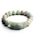 Natural White Jade Blessings & Good Luck Pixiu Lucky Bracelet - FengshuiGallary