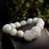 Natural White Jade Pixiu Wealth Bracelet - FengshuiGallary