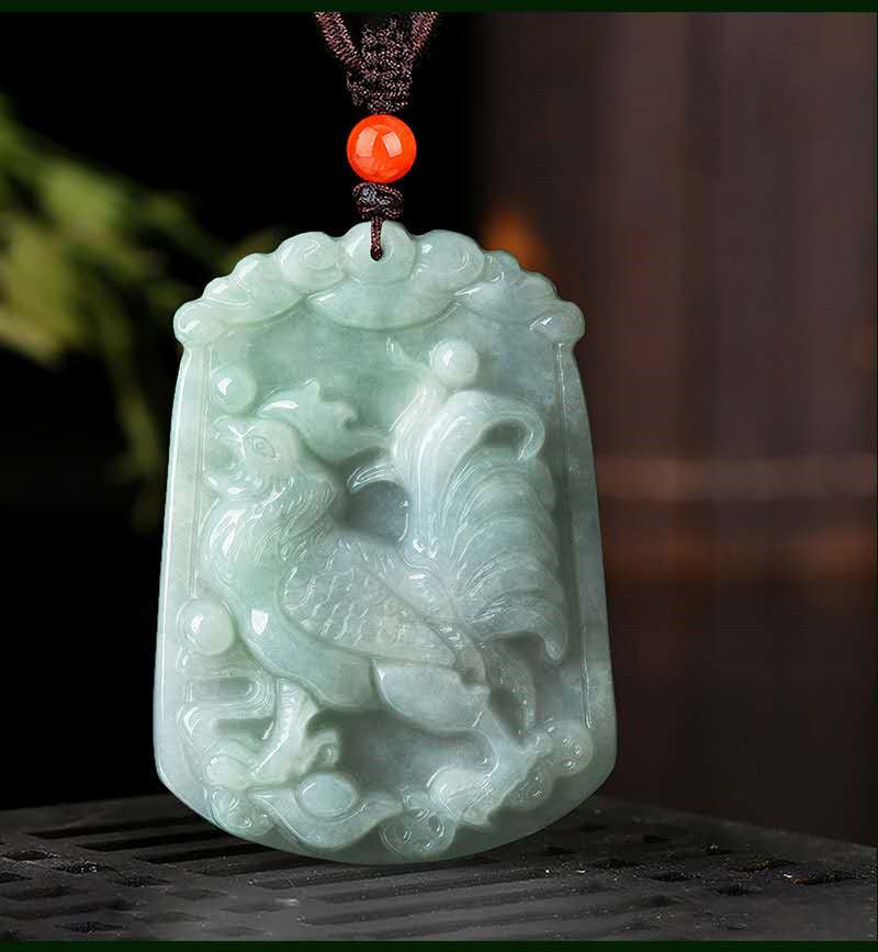 Natural Whithe Jade 12 Chinese Zodiac Lucky Amulet Pendant Necklace - FengshuiGallary