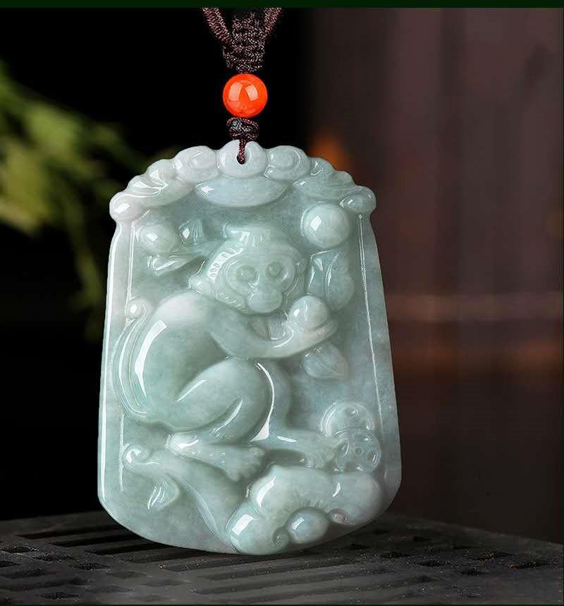 Natural Whithe Jade 12 Chinese Zodiac Lucky Amulet Pendant Necklace - FengshuiGallary