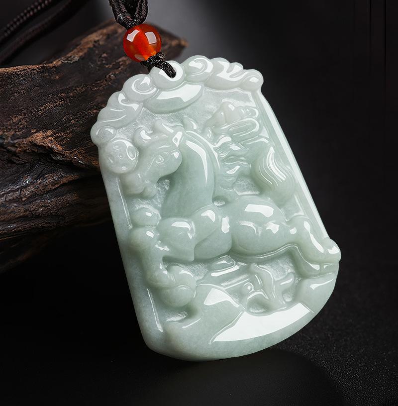 natural-whithe-jade-12-chinese-zodiac-lucky-amulet-pendant-necklace ...