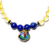Natural Yellow Crystal Lazuli Cloisonne Clouds Lucky Bracelet - FengshuiGallary