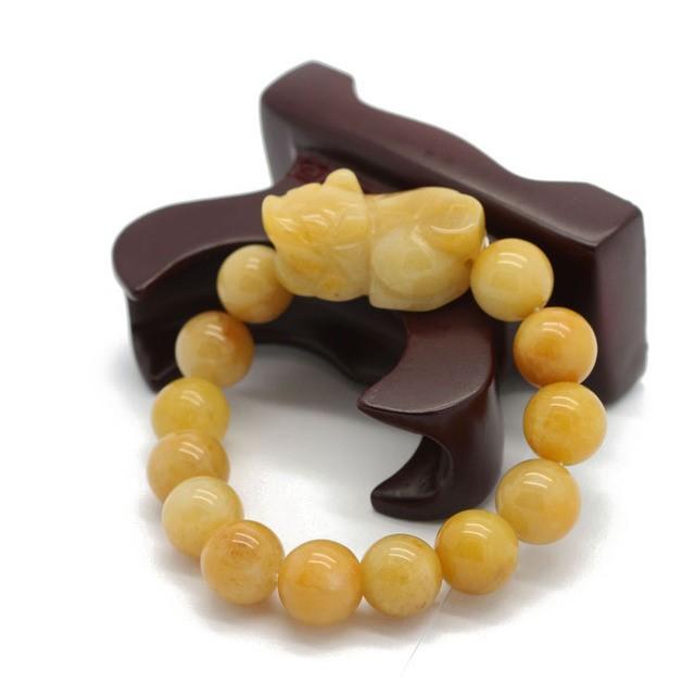Natural Yellow Jade Pixiu Healing Bracelet - FengshuiGallary