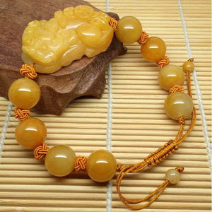 Natural Yellow Jade Pixiu Healing Bracelet-Special - FengshuiGallary