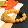 Natural Yellow Jade Pixiu Mantra Wealth Bracelet - FengshuiGallary