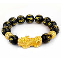 New Edition Feng Shui Pixiu Black Obsidian Wealth Bracelet - FengshuiGallary