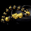 New Edition Feng Shui Pixiu Black Obsidian Wealth Bracelet - FengshuiGallary