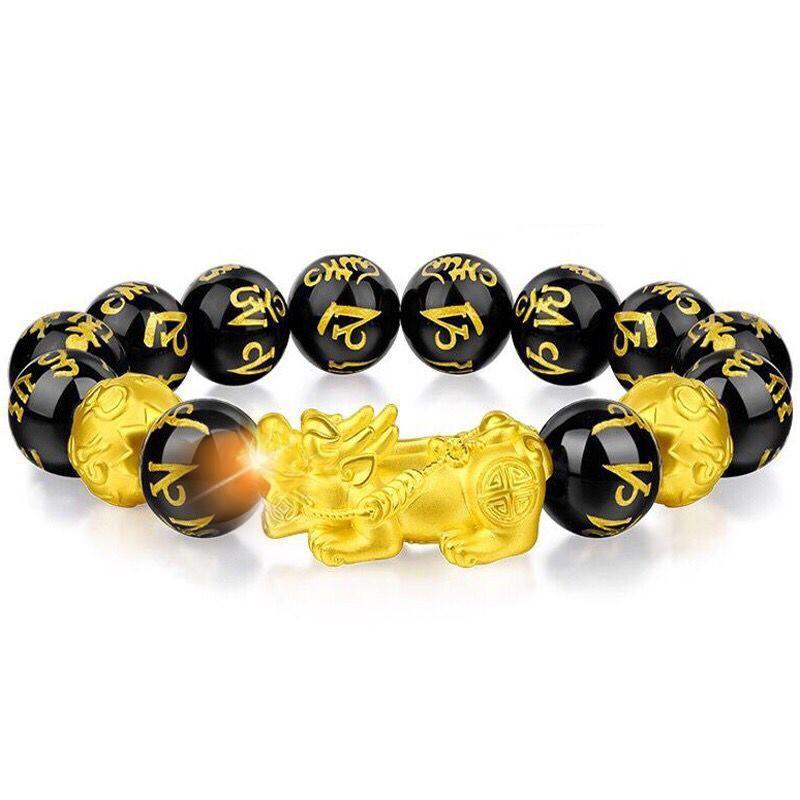 New Edition Feng Shui Pixiu Black Obsidian Wealth Bracelet - FengshuiGallary