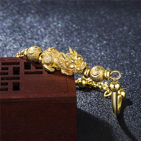 New Edition Gold Pixiu Fortune Bangle - FengshuiGallary