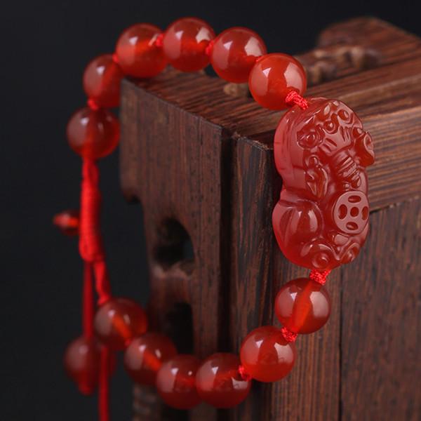 New Edition Red AgatePixiu Lucky Rope Bracelet - FengshuiGallary