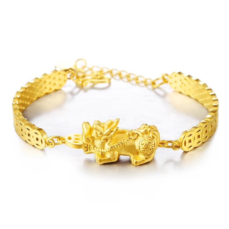 New Edtion Gold Fengshui Lucky Coin Pixiu Wealth Bracelet - FengshuiGallary