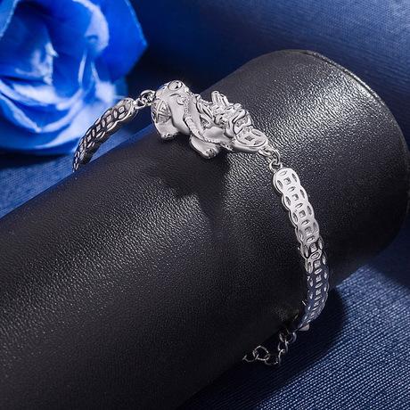 New Edtion Silver Fengshui Lucky Coin Pixiu Wealth Bracelet - FengshuiGallary