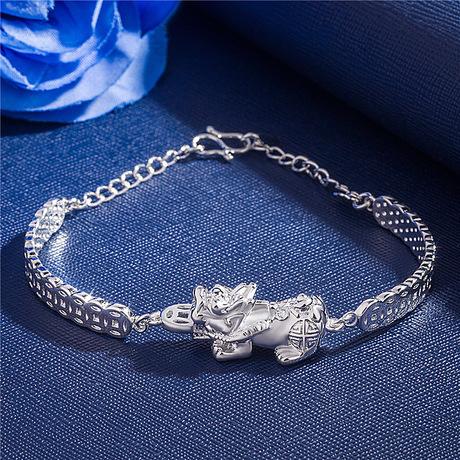 New Edtion Silver Fengshui Lucky Coin Pixiu Wealth Bracelet - FengshuiGallary
