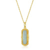 Peace Shield Jade Gold Plated Pendant Necklace - FengshuiGallary