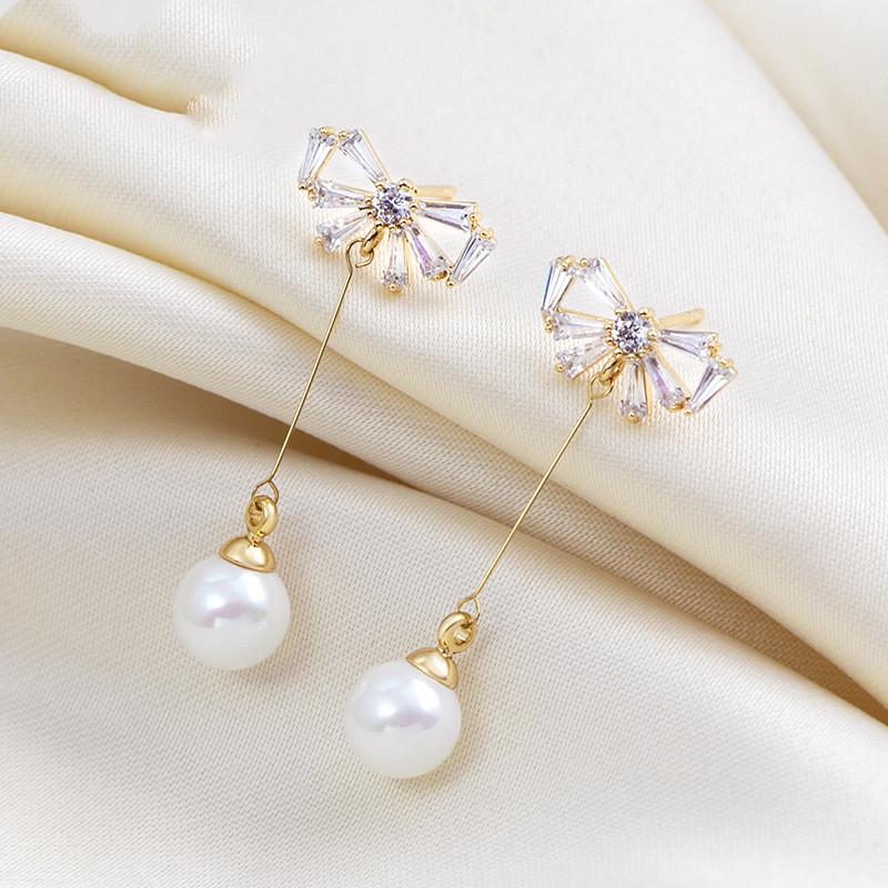 Pearl Earrings-18K Gold Plated - FengshuiGallary