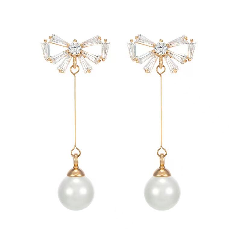 Pearl Earrings-18K Gold Plated - FengshuiGallary